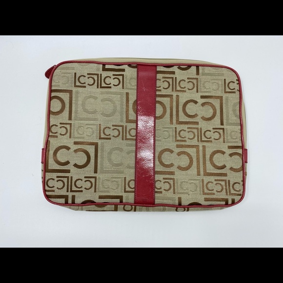 Liz Claiborne Laptop Brown-Pink Suede Leather Sleeve 16” Width x 12” Height - Picture 3 of 6